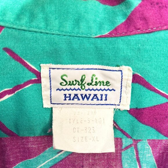 Vintage Surf Line Hawai’i Palm Frond Aloha Shirt - Picture 3 of 5